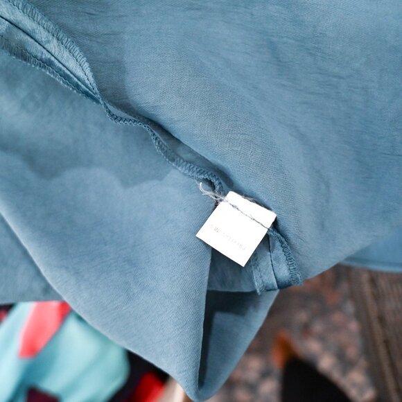 Nomia Size 4 Racerback Bias Dress Asymmetric Hem Halter in Lagoon Blue - Picture 9 of 11